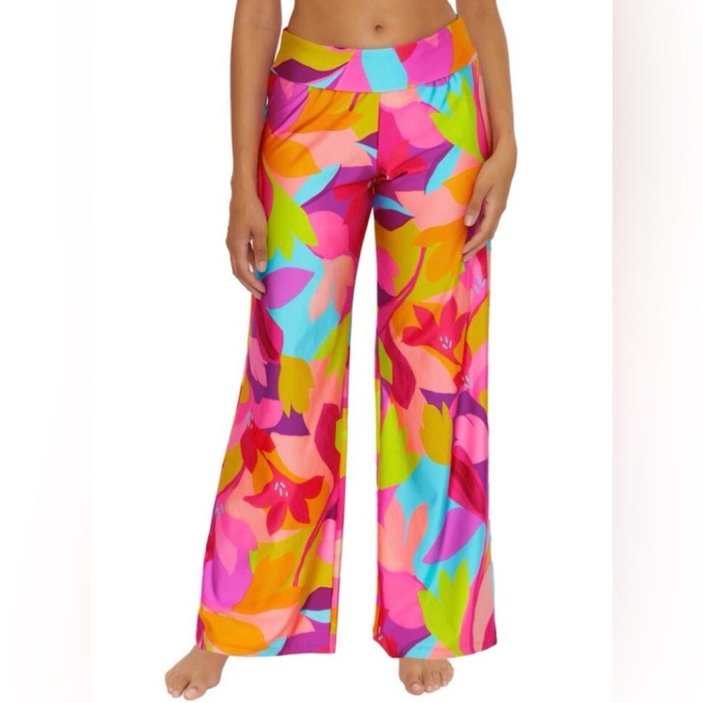 🩷Trina Turk🩷Lilleth Floral Swim Coverup Pant Sz Sm NWT